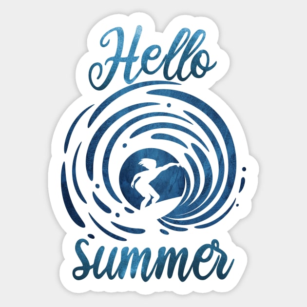 Hello Summer, Popsicle, Vacation, Beach Vacation, Summer Vacation, Vacation Tee, Vacay Mode, Summertime Sticker by ArkiLart Design